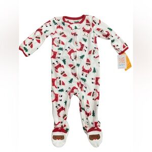Carters Christmas Santa Footed One Piece Pajama 9 Months NWT